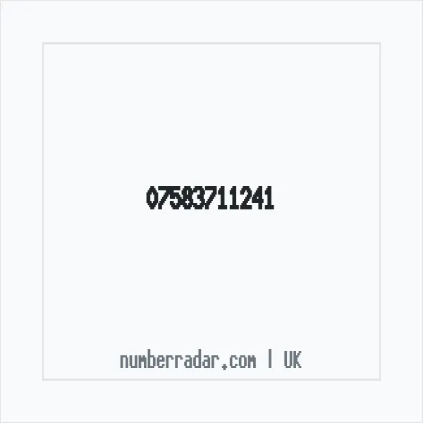 Reverse number check for +44 7583 711241 — who called me?