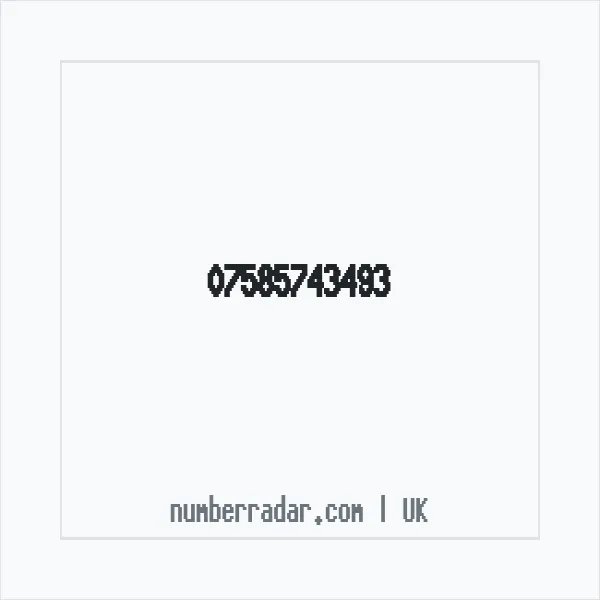 Reverse number check for +44 7585 743493 — who called me?