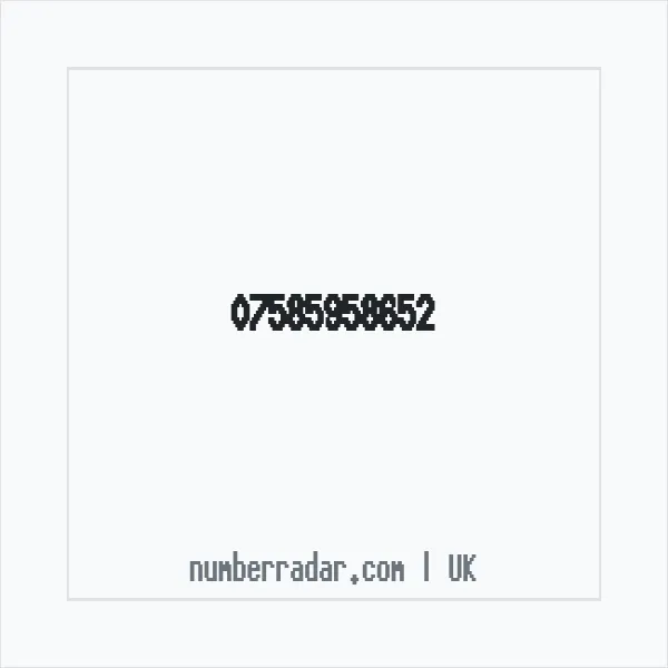 Reverse number check for +44 7585 958652 — who called me?