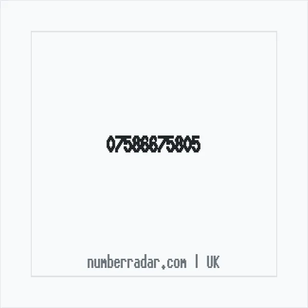 Reverse number check for +44 7586 675805 — who called me?