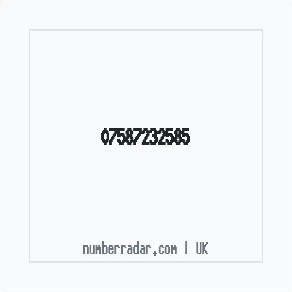 Reverse number check for +44 7587 232585 — who called me?