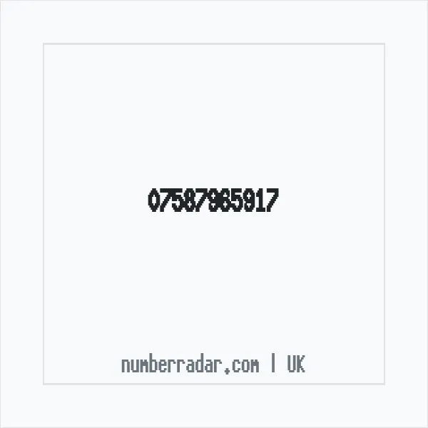 Reverse number check for +44 7587 965917 — who called me?
