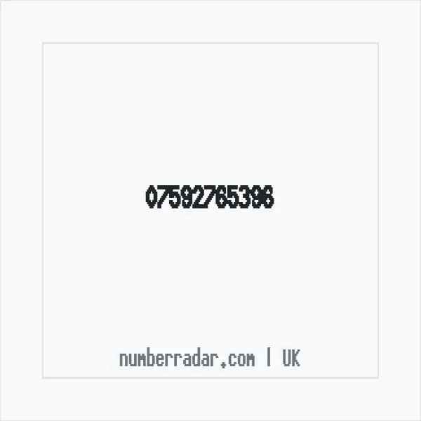 Reverse number check for +44 7592 765396 — who called me?