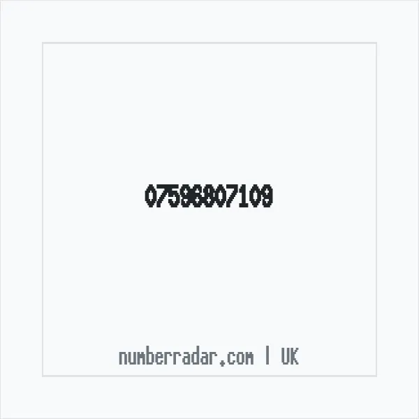 Reverse number check for +44 7596 807109 — who called me?