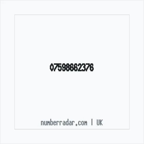 Reverse number check for +44 7598 662376 — who called me?