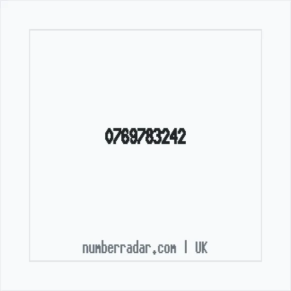 Reverse number check for +44 769783242 — who called me?