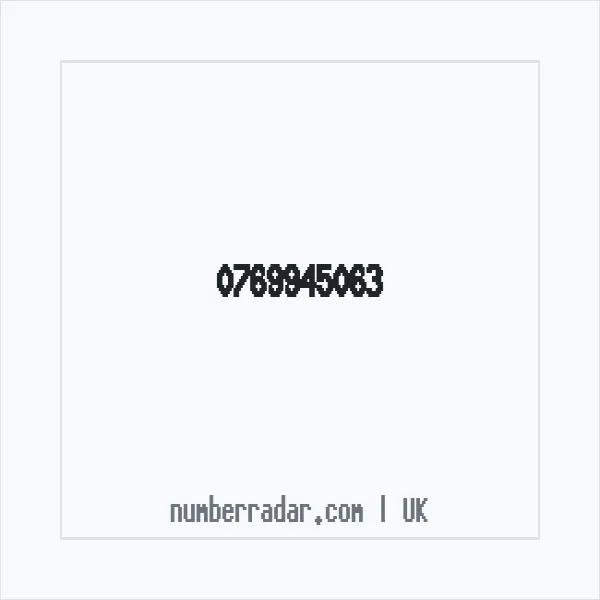 Reverse number check for +44 769945063 — who called me?