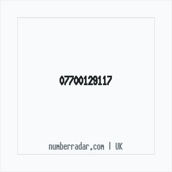 Reverse number check for +44 7700 129117 — who called me?