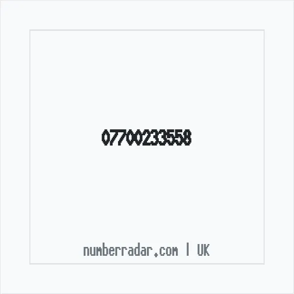 Reverse number check for +44 7700 233558 — who called me?