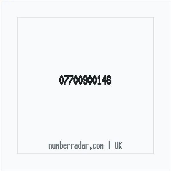 Reverse number check for +44 7700 900146 — who called me?