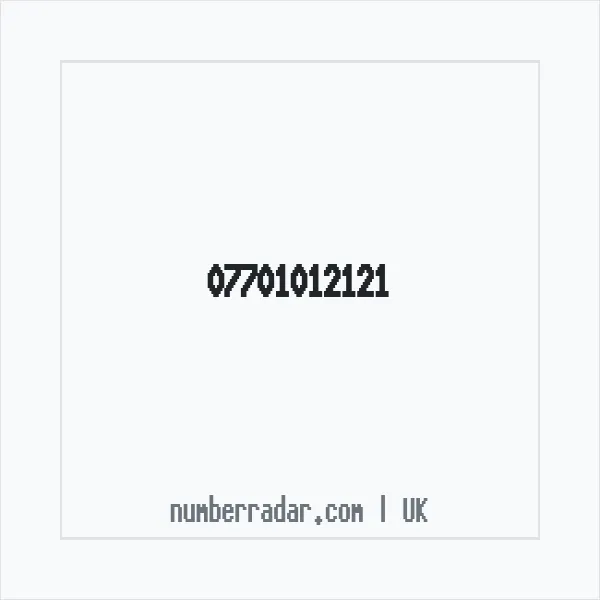 Reverse number check for +44 7701 012121 — who called me?