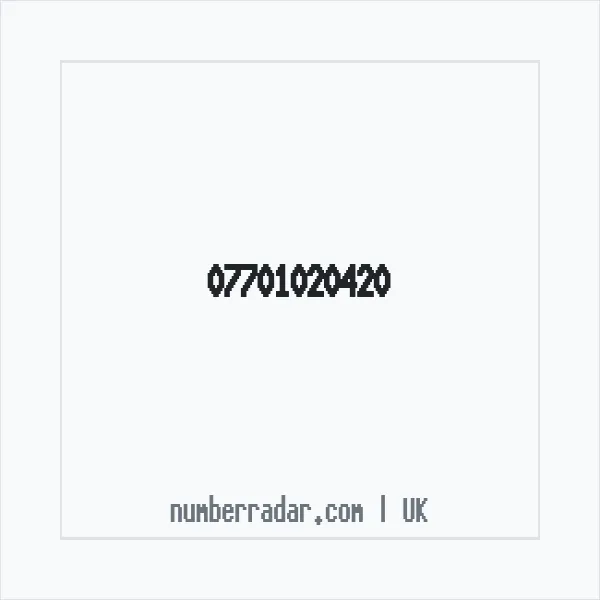 Reverse number check for +44 7701 020420 — who called me?