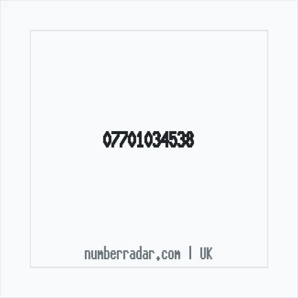 Reverse number check for +44 7701 034538 — who called me?