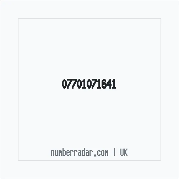 Reverse number check for +44 7701 071641 — who called me?