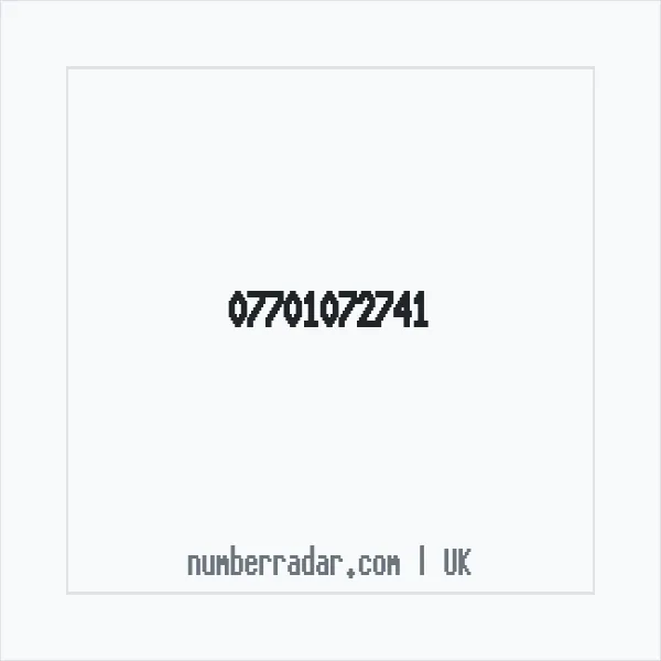 Reverse number check for +44 7701 072741 — who called me?