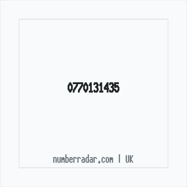 Reverse number check for +44 770131435 — who called me?