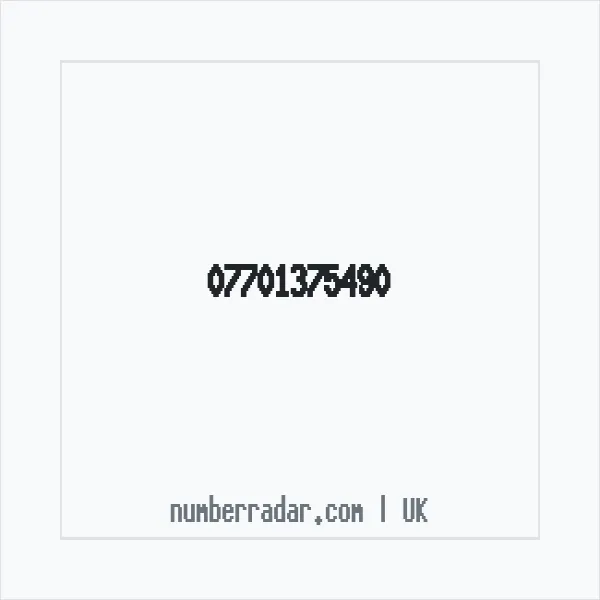 Reverse number check for +44 7701 375490 — who called me?