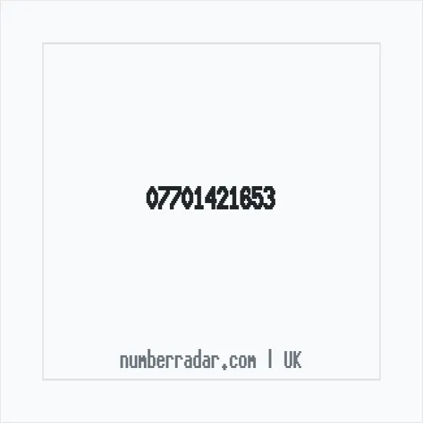 Reverse number check for +44 7701 421653 — who called me?
