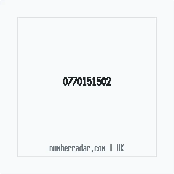 Reverse number check for +44 770151502 — who called me?
