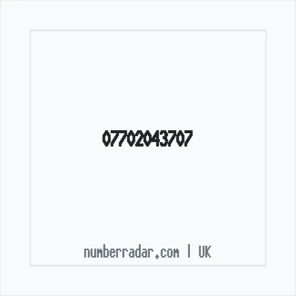 Reverse number check for +44 7702 043707 — who called me?
