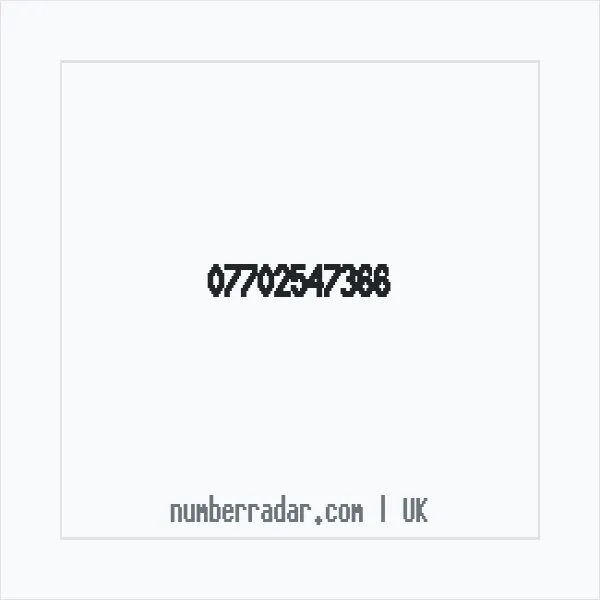 Reverse number check for +44 7702 547366 — who called me?