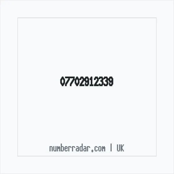 Reverse number check for +44 7702 912339 — who called me?