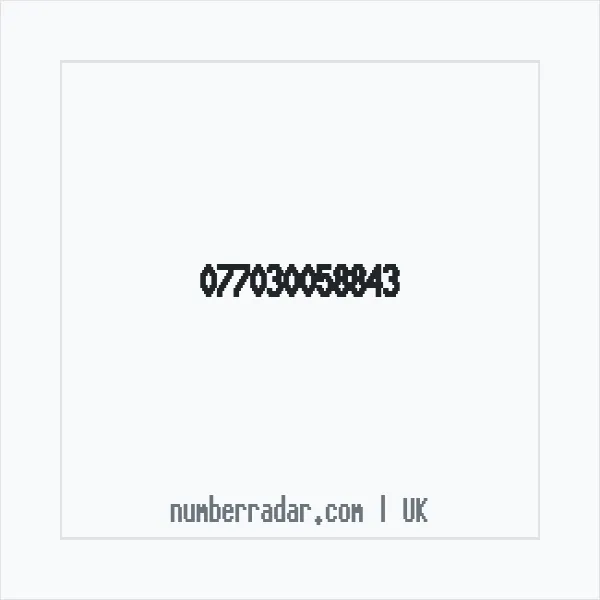 Reverse number check for +44 (7703) 005-884 — who called me?