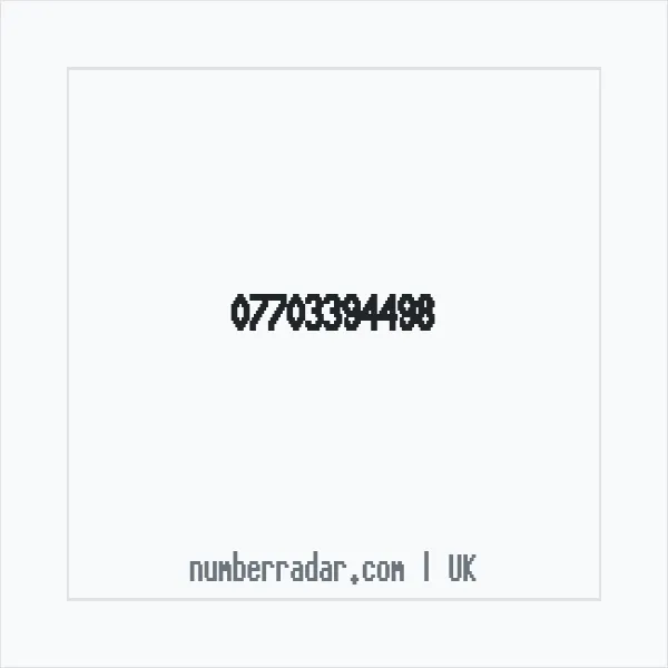 Reverse number check for +44 7703 394498 — who called me?