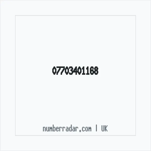 Reverse number check for +44 7703 401168 — who called me?