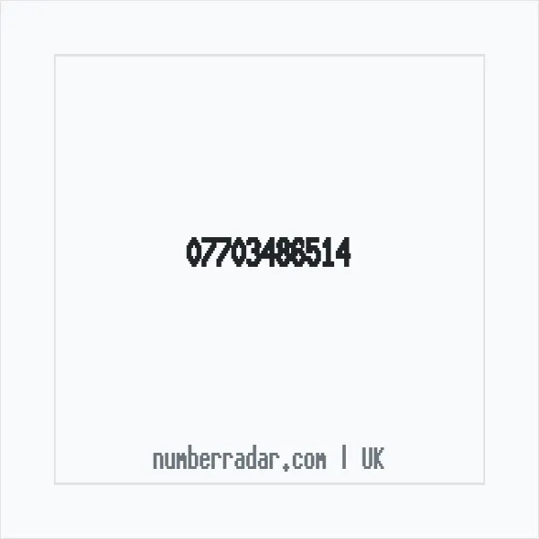 Reverse number check for +44 7703 486514 — who called me?