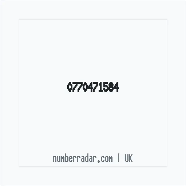 Reverse number check for +44 770471584 — who called me?
