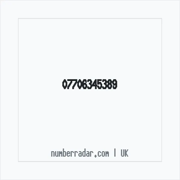 Reverse number check for +44 7706 345389 — who called me?