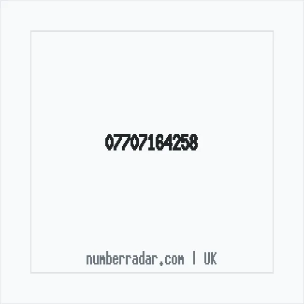 Reverse number check for +44 7707 164258 — who called me?