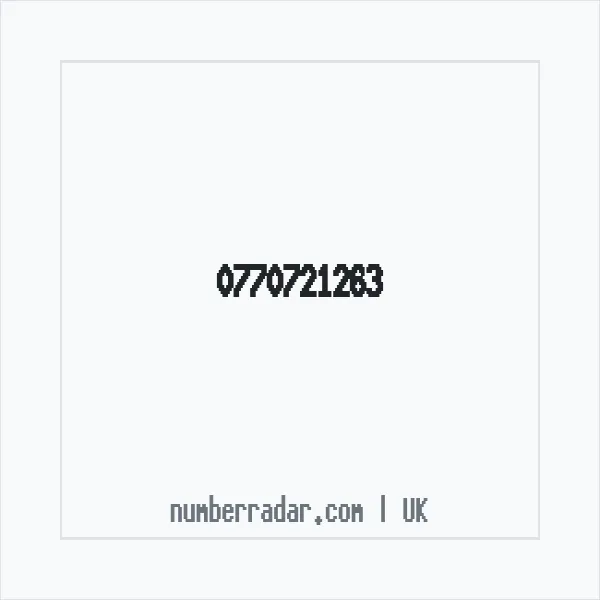 Reverse number check for +44 770721263 — who called me?