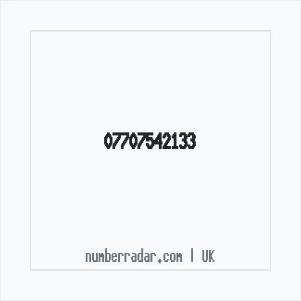 Reverse number check for +44 7707 542133 — who called me?