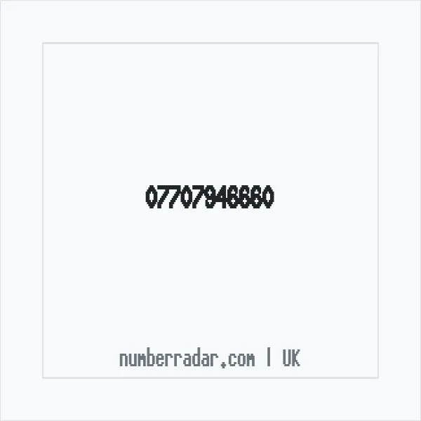Reverse number check for +44 7707 946660 — who called me?