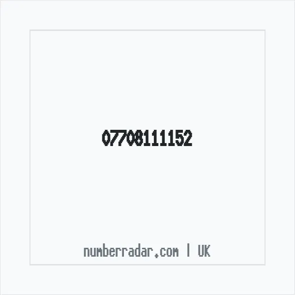 Reverse number check for +44 7708 111152 — who called me?