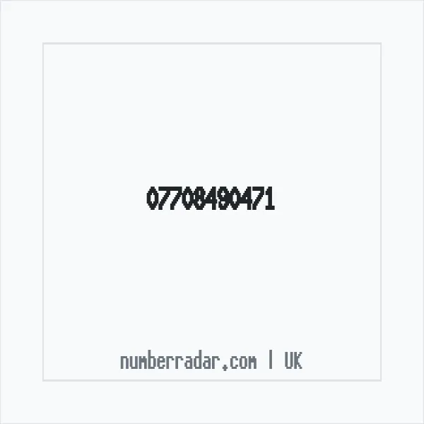 Reverse number check for +44 7708 490471 — who called me?