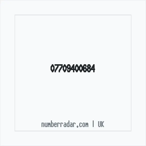 Reverse number check for +44 7709 400684 — who called me?