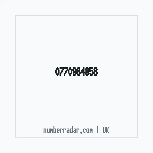 Reverse number check for +44 770964858 — who called me?