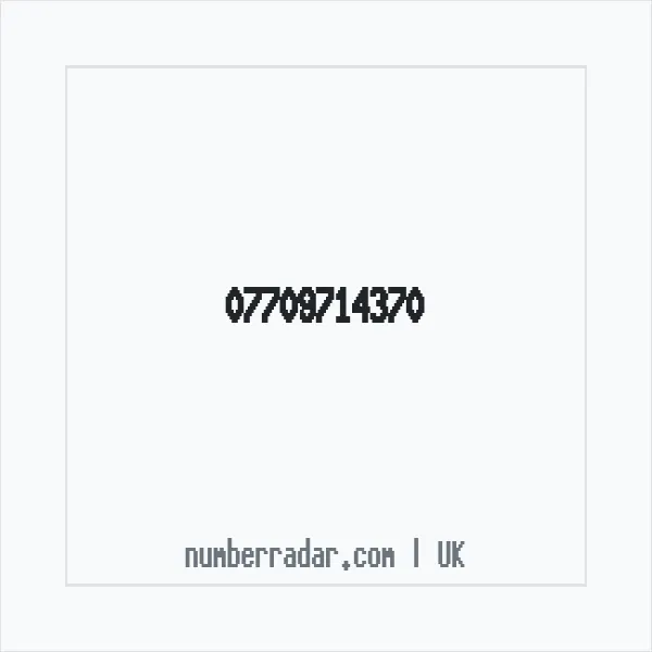 Reverse number check for +44 7709 714370 — who called me?