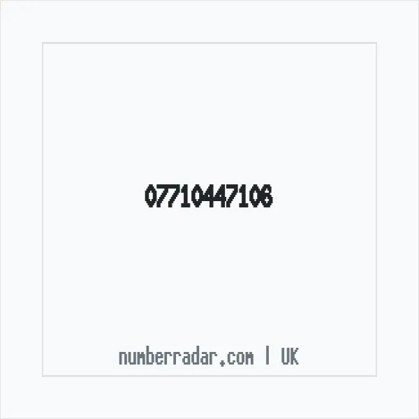 Reverse number check for +44 7710 447106 — who called me?