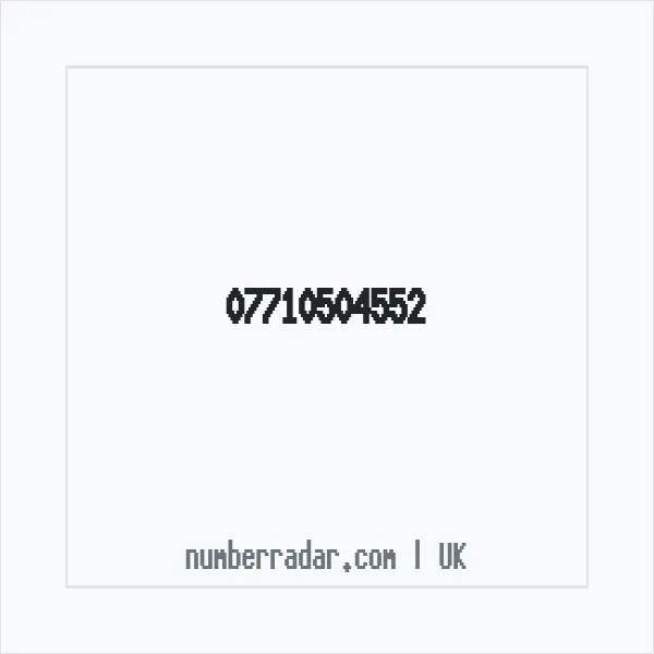 Reverse number check for +44 7710 504552 — who called me?