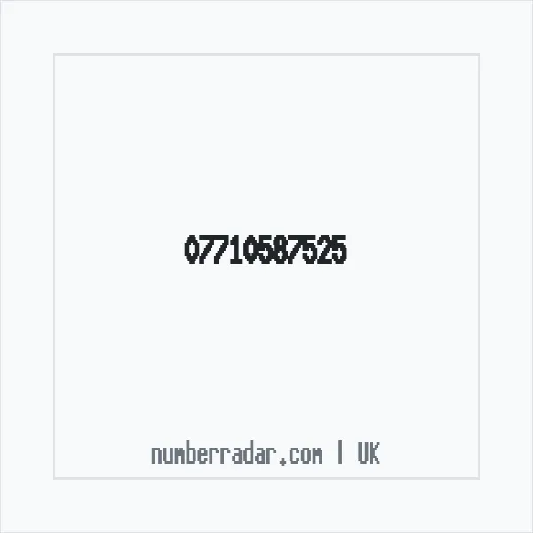 Reverse number check for +44 7710 587525 — who called me?