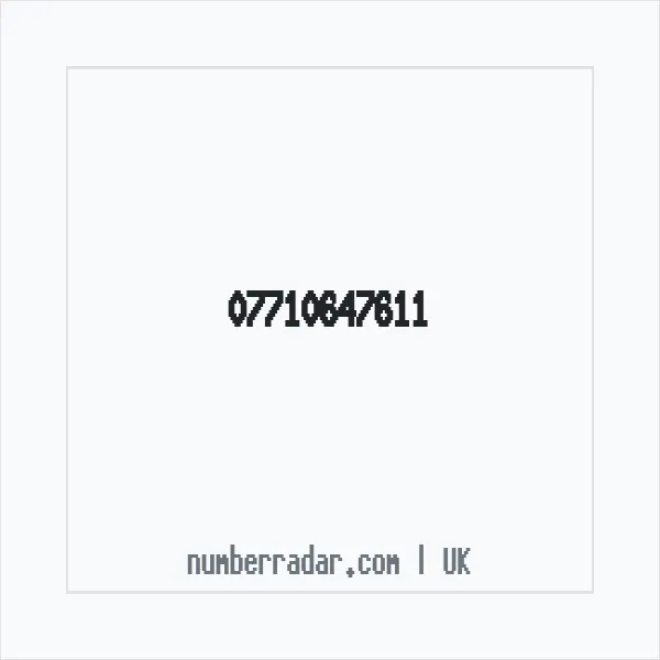 Reverse number check for +44 7710 647611 — who called me?