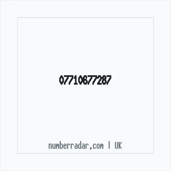 Reverse number check for +44 7710 677287 — who called me?