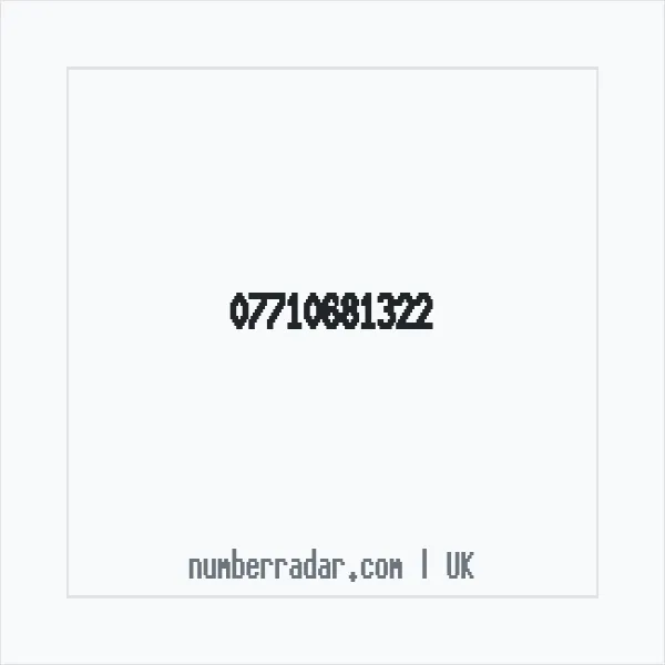 Reverse number check for +44 7710 681322 — who called me?