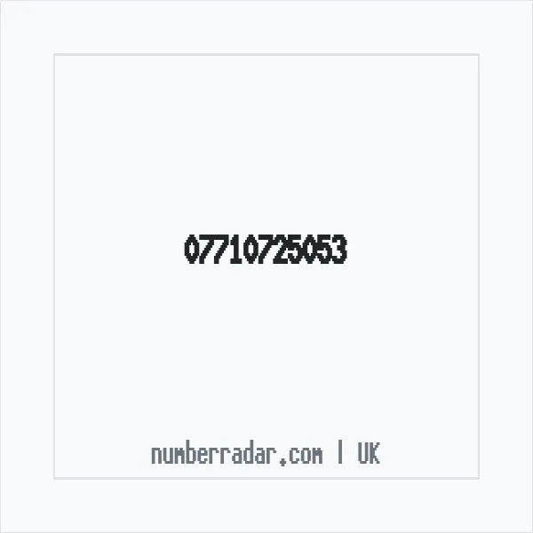 Reverse number check for +44 7710 725053 — who called me?