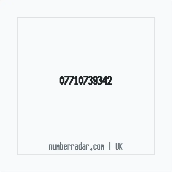 Reverse number check for +44 7710 739342 — who called me?