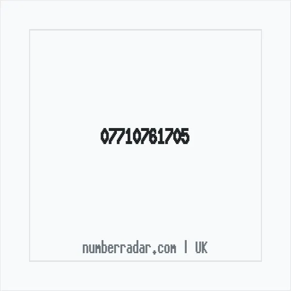 Reverse number check for +44 7710 761705 — who called me?